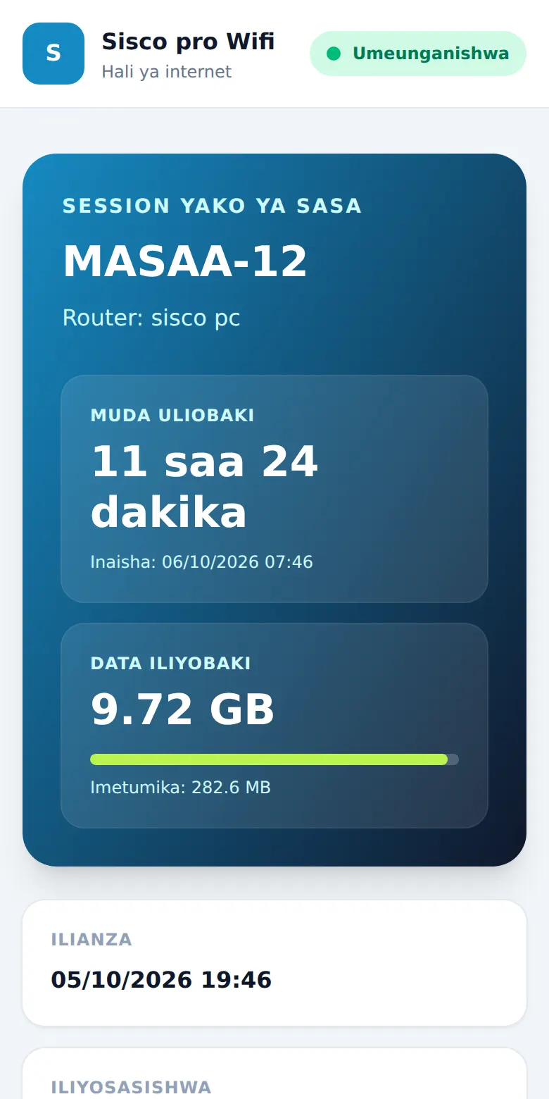 Connected automatically